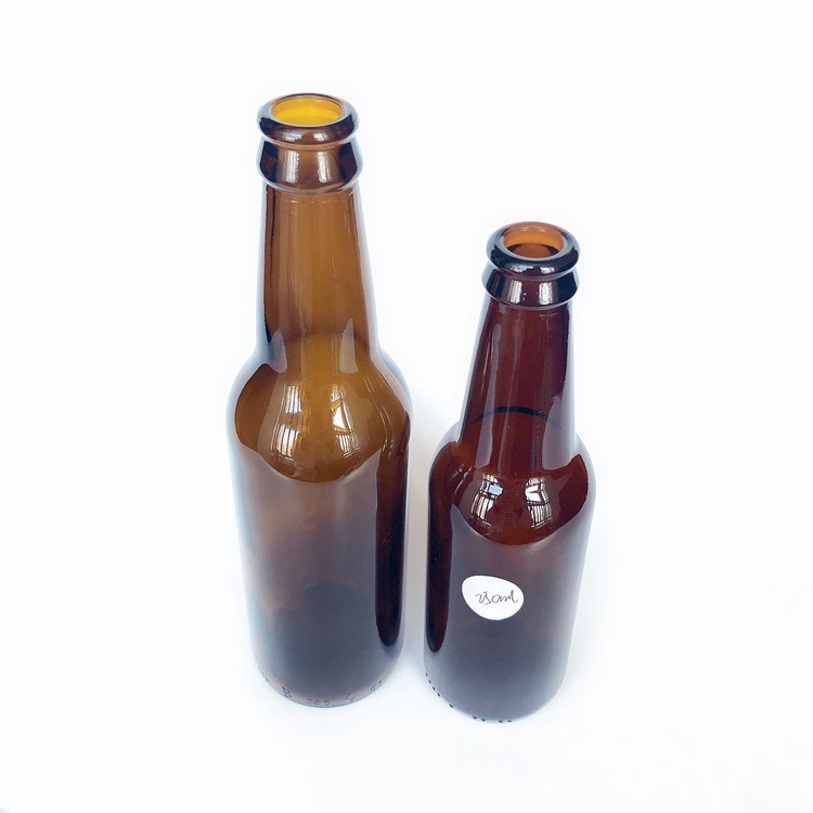 cheap 250ml 330ml brown glass beer bottles with crown cap