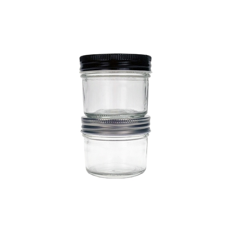 4oz 120ml round glass mason jar canning jar with metal lid