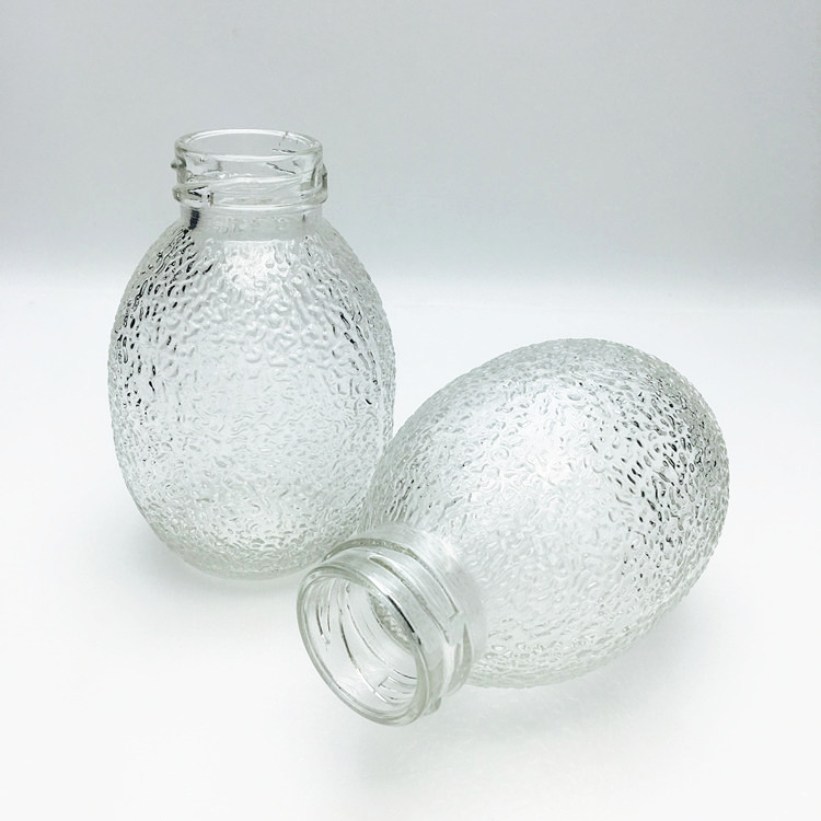 Creative shape glass fruit juice bottle 8oz 250ml wholesale