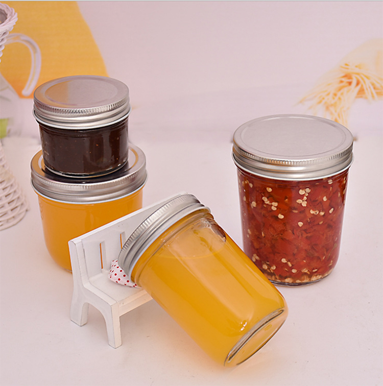 100ml 200ml 250ml 300ml 400ml Clear storage glass bottle glass food jam jar