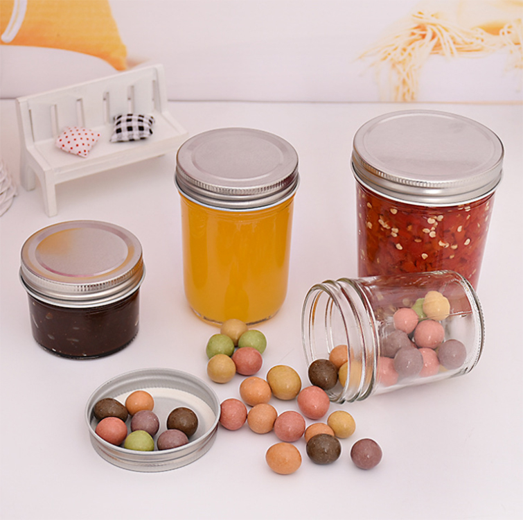 100ml 200ml 250ml 300ml 400ml Clear storage glass bottle glass food jam jar
