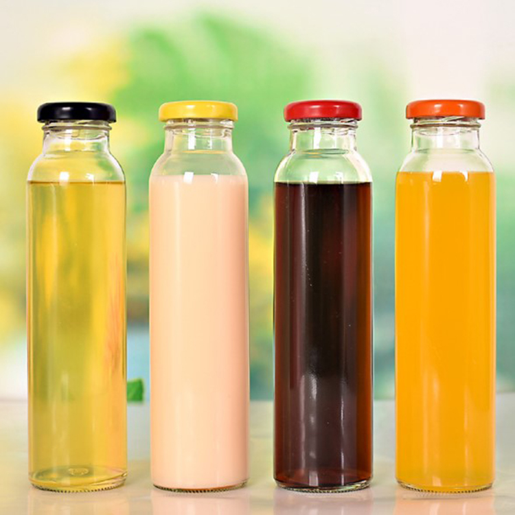 Glass beverage bottles wholesale empty milk juice bottles 350ml 500ml