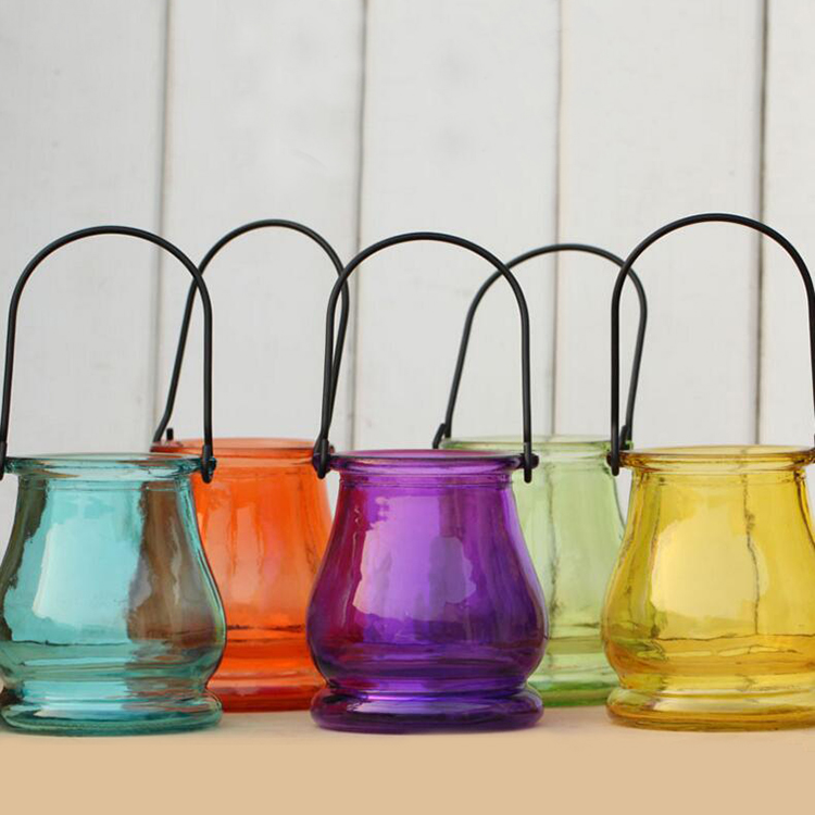 250 ml Decorative Colored Candle Glass Jar Holder