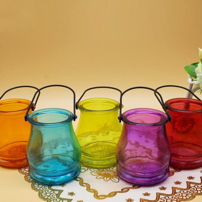 250 ml Decorative Colored Candle Glass Jar Holder