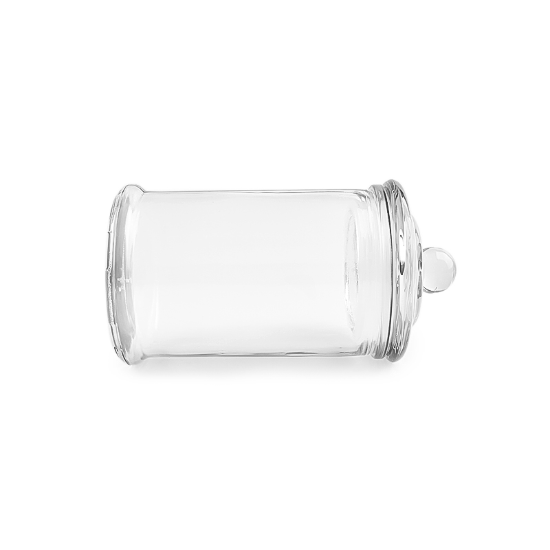 Hot Sale 120ml 380ml 750ml Straight Round Glass Storage Jar With Glass Lid