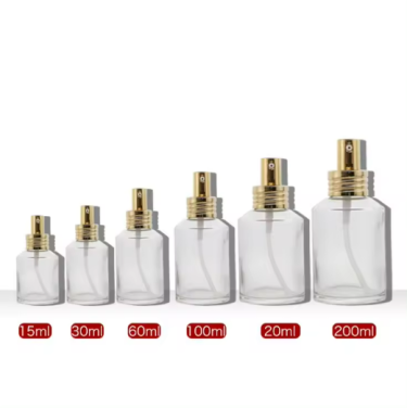 15ml 30ml 60ml 100ml 120ml 200ml Round clear glass perfume bottle wholesale