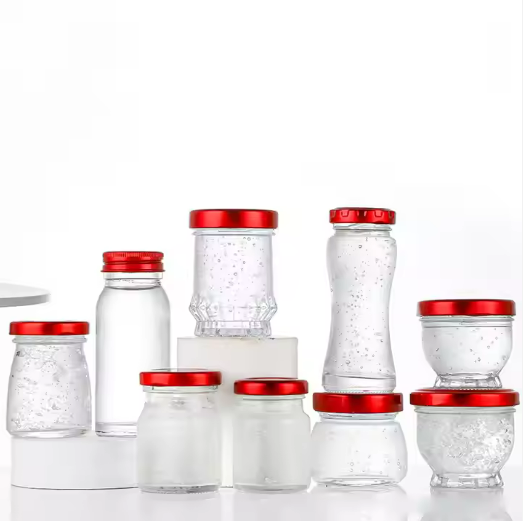 Wholesale Clear Honey Jam Bird Nest Small Glass Food Jar with Metal Lid 30ml 45ml 50ml 75ml 80ml 100ml 150ml