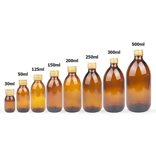 Avoid light amber medicine glass bottle Syrup bottle 30ml 60ml 125ml 150ml 200ml 250ml 300ml 500mlMultiple specifications