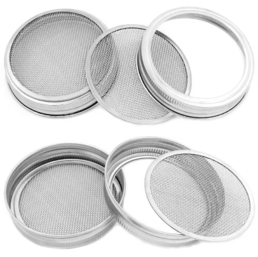 BPA Free Regular Mouth Canning Mason Jar Stainless Steel Strainer Removable Wire Mesh Sprouting Lid