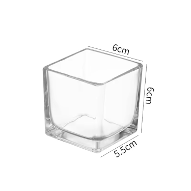 square glass vase