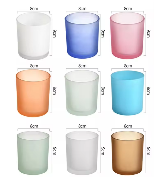 Suppliers Customized Colored Empty Glass Candle Canister 250ml 300ml Aromatherapy Candle Canister Glass with Lid