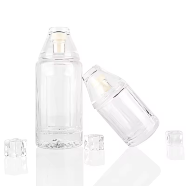 Wholesale High Quality Clear Empty Round 100ml 250ml Glass Liquor Bottle Small Size Glass Spirit Vodka Whisky Wine Bottle with Cork