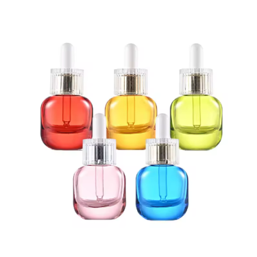 50ml Empty Luxury Color Clear Glass Skin Care Packaging Dropper Essential Oil Bottle For Cosmetic