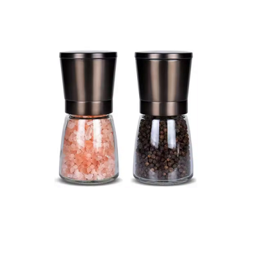 Wholesale Gunmetal Black Color Salt and Pepper Mills Kitchen Accessories Premium Pepper Mill Kitchen Pepper Spice Salt Grinder