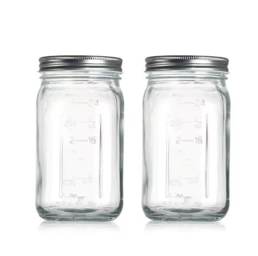 Wholesale 140ml 200ml 250ml 350ml 480ml 700ml transparent food glass storage jars chutney pasta sauces pepper sauce kitchen glass mason jars with metal lid