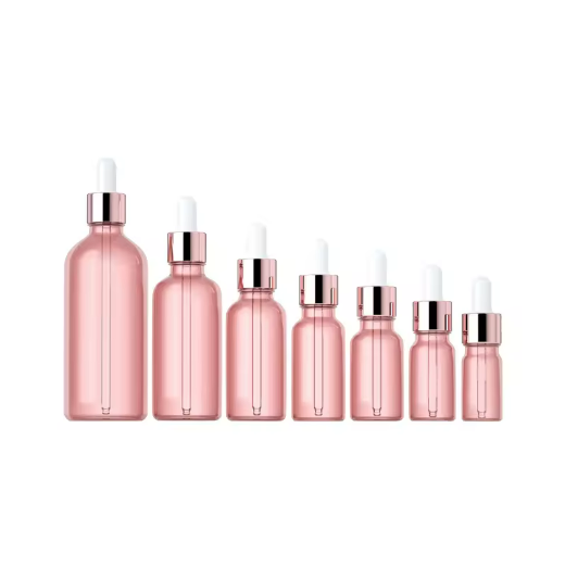 15ml 30ml 60ml 100ml 125ml 200ml 15g 30g 50g 100g Pink Lotion Serum Essential Oil Cream Glass Bottle And Jar Pump Dropper