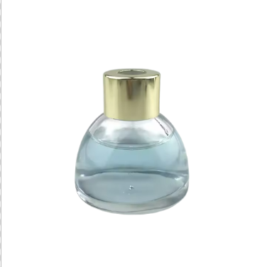 new transparent 30ml reed diffuser empty bottles with golden collar