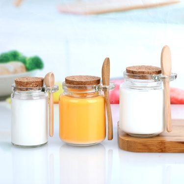Small 100ml Glass Kitchen Storage Jars with Lid and Spoon for Spice & Coffee Home Use & Party Customizable Logo Techniques