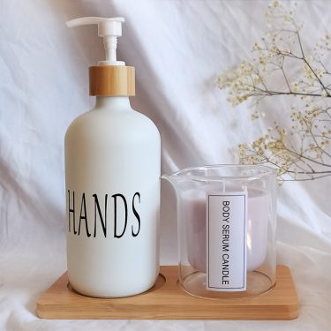 High Quality Double Layer Glass Anti-scalding Massage Candle Glass Jar Mouth Press Essential Oil Aromatherapy Glass Bottle