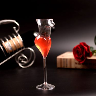 Personality Creative Goddess Transparent Glass Goblet Red Wine Cocktail Glass Cup for bar Restaurant Party
