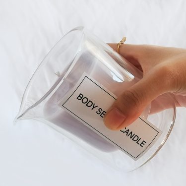 High Quality Double Layer Glass Anti-scalding Massage Candle Glass Jar Mouth Press Essential Oil Aromatherapy Glass Bottle