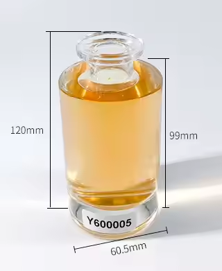 Empty 150ml CLear Round Refillable Glass Aromatherapy Diffuser Bottles with Black Lid Decoration
