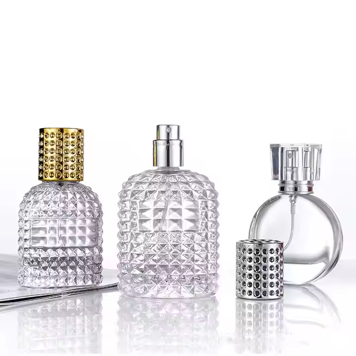 Wholesale Luxury 20ml 30ml 50ml Square Round Spray Cap Empty Refill Glass Bottle Perfume Bottle
