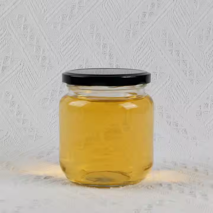 Glass Jar Best Selling 16 Oz Food Customized Logo Free Clear Storage Glass Jars with White Metal Lids Special Shaped Glass Jars