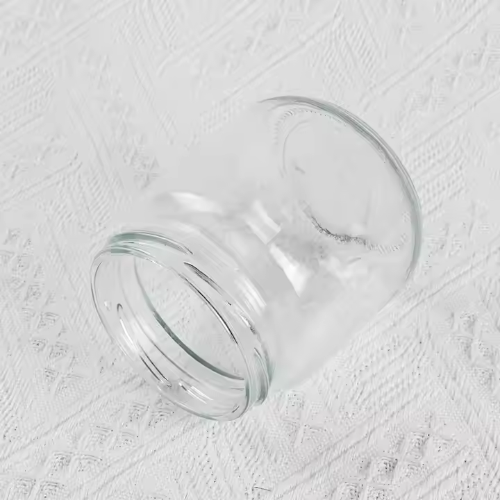 Glass Jar Best Selling 16 Oz Food Customized Logo Free Clear Storage Glass Jars with White Metal Lids Special Shaped Glass Jars