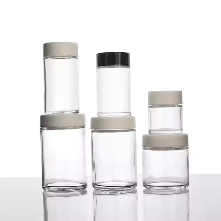 Flower Jar Glass Airtight Glass Jars with Child Resistant Lids