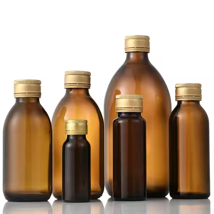 Medical Amber 30ml 60ml 100ml 150ml 200ml 250ml 300ml 500ml Oral Liquid Cough Syrup Glass Bottle With Tamper-proof Cap