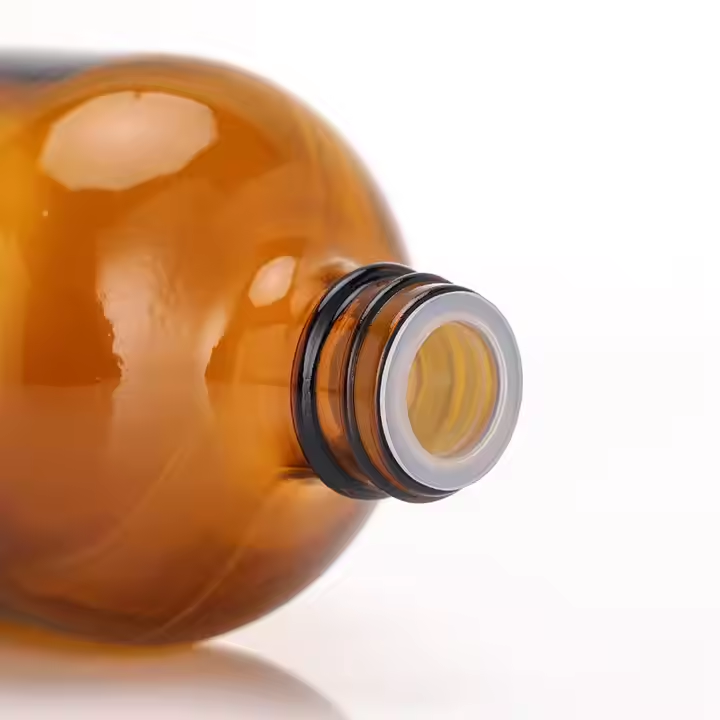 Wholesale Round Amber 1/2 oz 1 oz 2 oz 4 oz 8 oz 16 oz 32 oz Boston Glass Bottles With Screw Cap