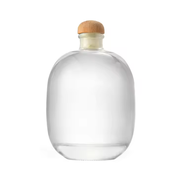 Homemade Green Plum Divide Wine Bottles Empty Sparkling Wine Glass Bottle with Cork Stopper Airtight Lid