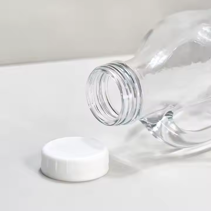Clear Glass Milk Bottles Airtight Milk Container for Refrigerator Jug Glass Water Pitchers Water Juice 47oz