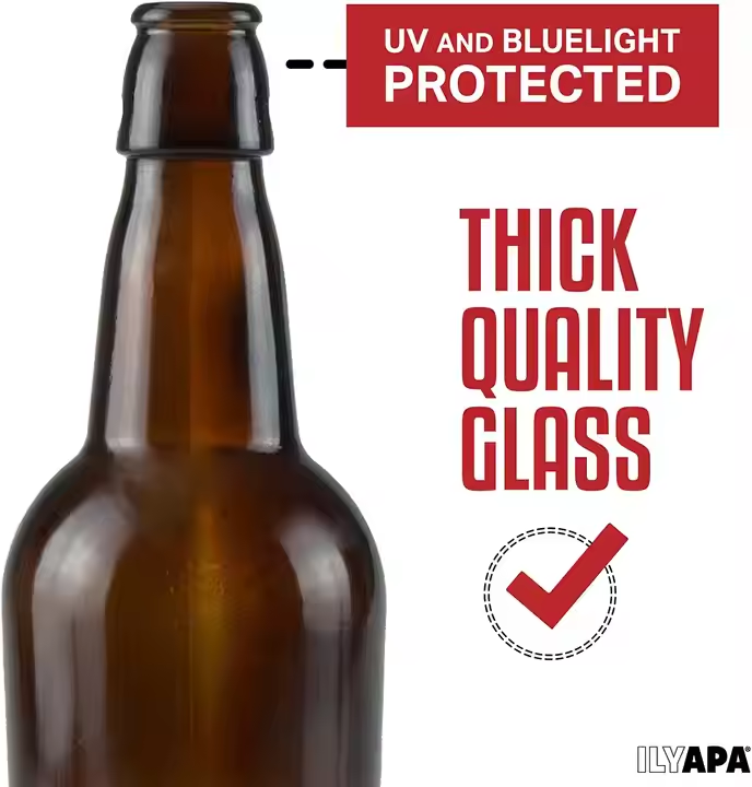 Amber 500ML 16oz Swing Top Growlers Glass Beer Bottle