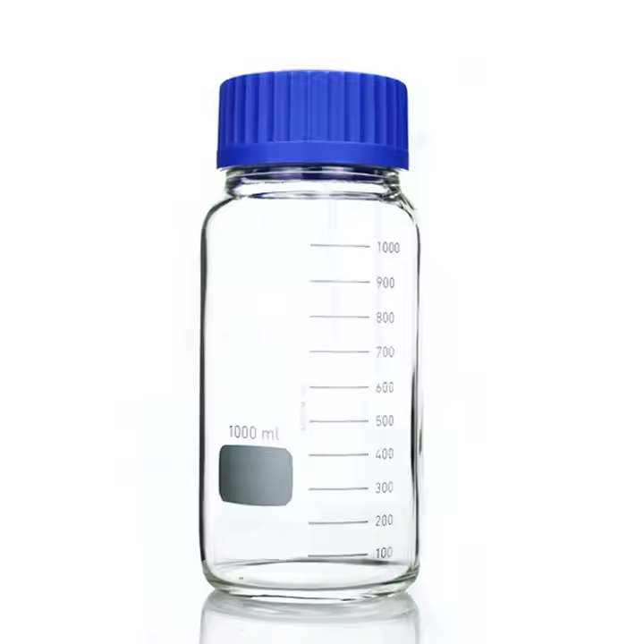 Labs 1000ml Wide-Mouth Media Storage Bottles GLS80 Screw Cap