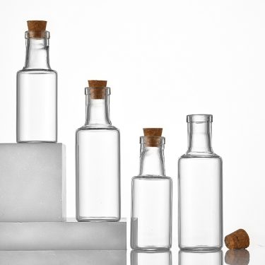 12ml 18ml High Quality Small Transparent Borosilicate Glass Bottle Food Packaging for Candy Tea Nut Samples with Cork