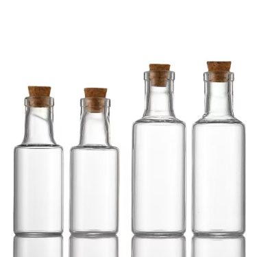 12ml 18ml High Quality Small Transparent Borosilicate Glass Bottle Food Packaging for Candy Tea Nut Samples with Cork