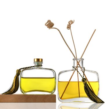 100ml 200ml 350ml 500ml Clear Empty Short Flat Reed Diffuser Aroma Glass Bottle
