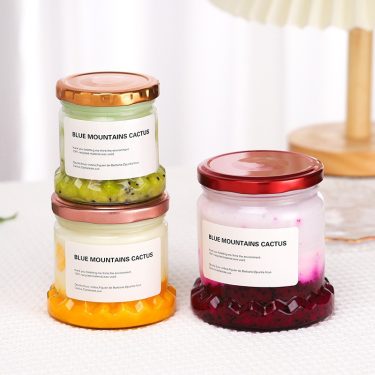 Wholesale 25ml-500ml Clear Snow Mountain Shape Bottom Bird Nest Honey Jam Caviar Glass Jars Food Glass Container With Lids