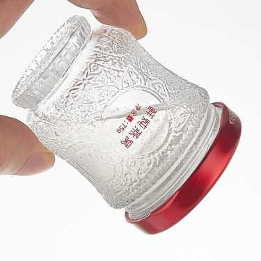 Wholesale 45ml 75ml 100ml Clear Empty Embossed Bird Nest Honey Jam Caviar Packing Glass Jars With Lids