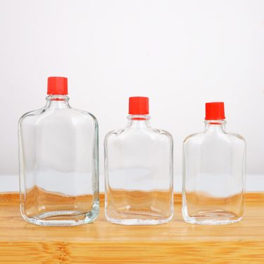 Wholesale13ml 20ml 30ml 50ml Small Mouth Clear Empty Flat Square Glass Medicated Oil Bottle for Safflower Oil Active Oil