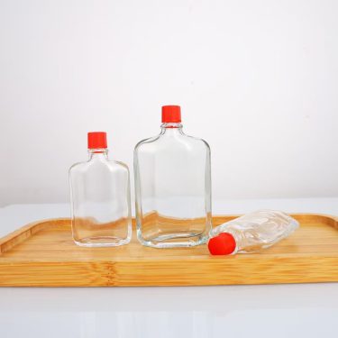 Wholesale13ml 20ml 30ml 50ml Small Mouth Clear Empty Flat Square Glass Medicated Oil Bottle for Safflower Oil Active Oil