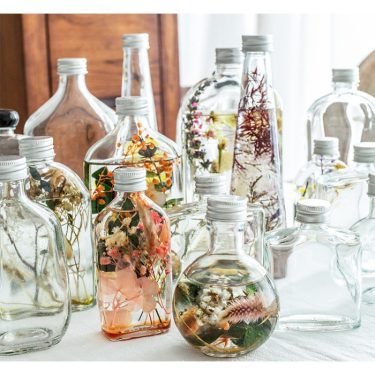 50ml-500ml Clear Empty Flat Aromatherapy Essential Oil Glass Bottle Reed Diffuser Glass Container for Dried Flower Mineral Oil
