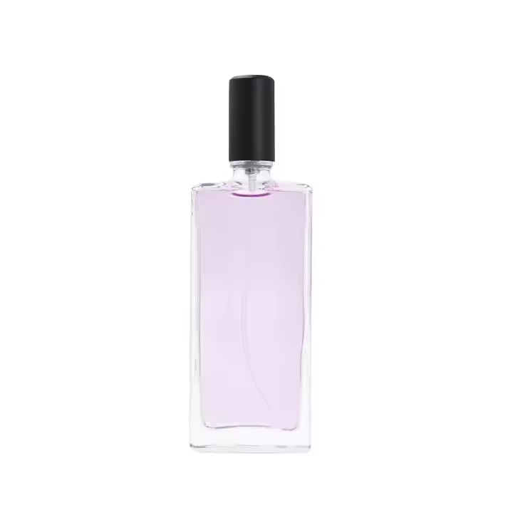 50ml Square Glass Spray Bottle Fine Mist Boston Glass Bottles With Black Fine Mist Sprayer Small Clear Bottles