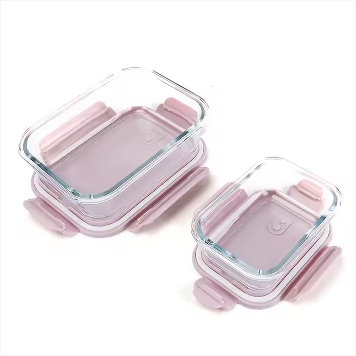 Wholesale Glass Container Lunch Box Microwave Oven Safe Glass Storage Food Container