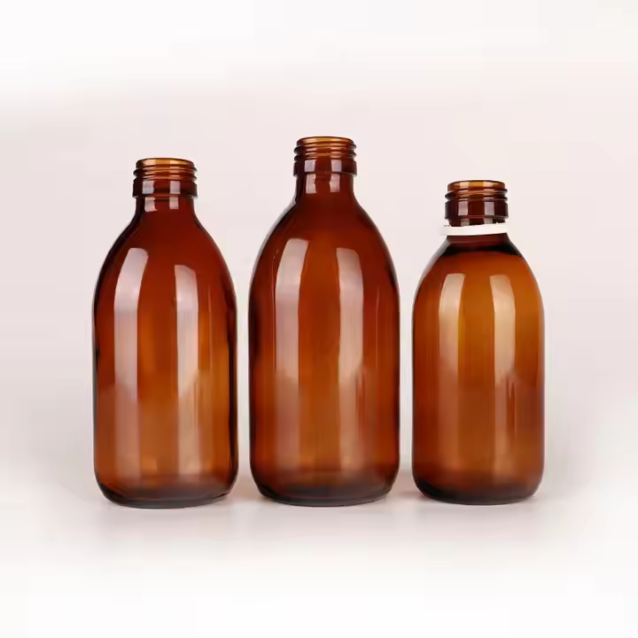 60ml 100ml 150ml 200ml 250ml 300ml 500ml 1000ml Cough Syrup Oral Liquid Amber Glass Bottle