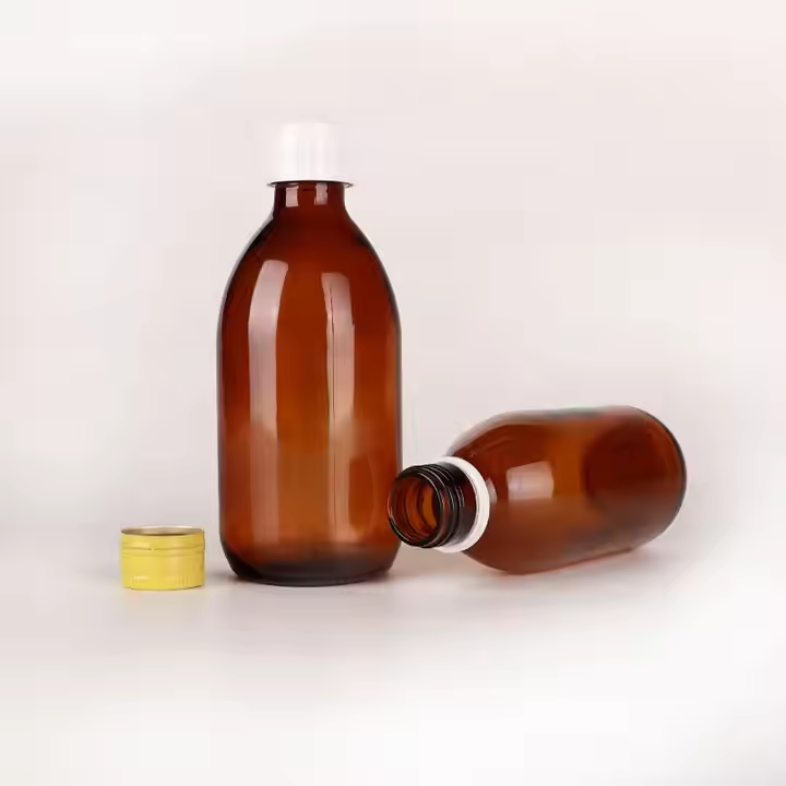 60ml 100ml 150ml 200ml 250ml 300ml 500ml 1000ml Cough Syrup Oral Liquid Amber Glass Bottle