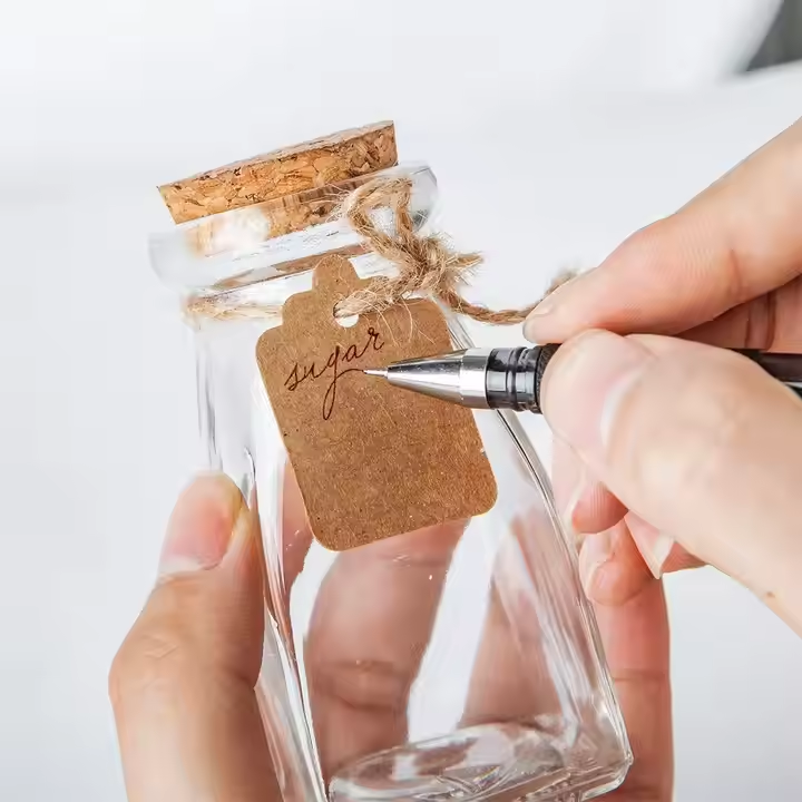 Wholesale 4oz clear Gift Wishing Candy Food Storage Pudding Cheese Yogurt Glass Bottle with Cork or Plastic Lid