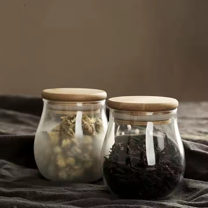 Mini Glass Tea Caddy Sealed Glass Jar: Exquisite Storage, Preserving Flavors and Aromas